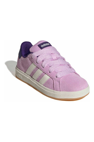 Lila superge iz semiša z belimi črtami Adidas Grand Court 00s K