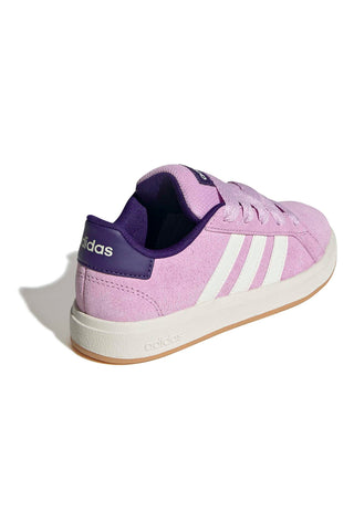 Lila superge iz semiša z belimi črtami Adidas Grand Court 00s K