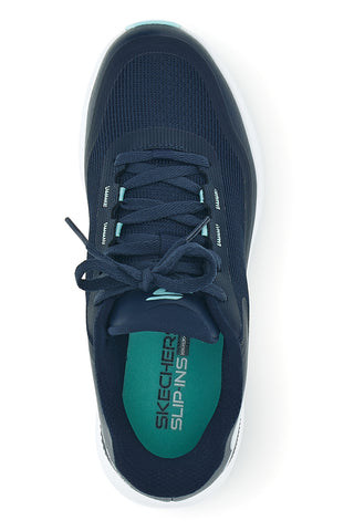 Modri nepremočljivi copati Skechers GO GOLF Flight Slip-ins