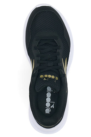 Lahki črni tekaški čevlji iz mrežastega materiala Diadora Robin 6 W