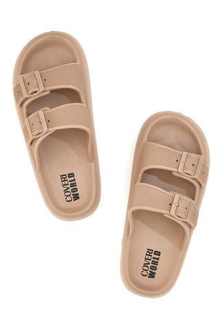 Pantofli Slide Coveri World 2515 Taupe