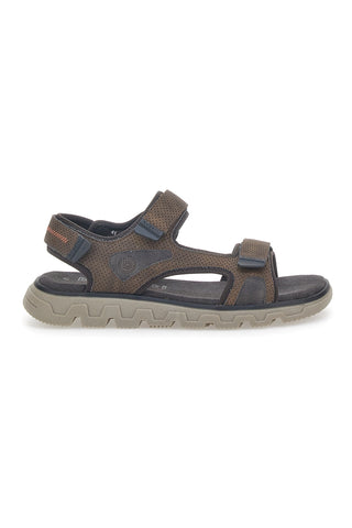 Rjave sandale z velcro zaponko Bugatti 321AFG81