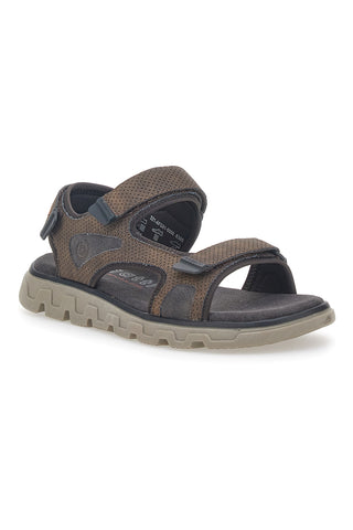 Rjave sandale z velcro zaponko Bugatti 321AFG81