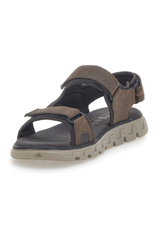 Rjave sandale z velcro zaponko Bugatti 321AFG81