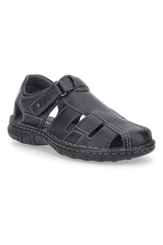 Črni sandali Fisherman z zaponko Altemberg 2401