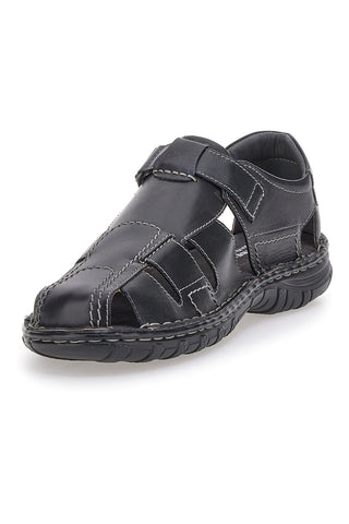 Črni sandali Fisherman z zaponko Altemberg 2401