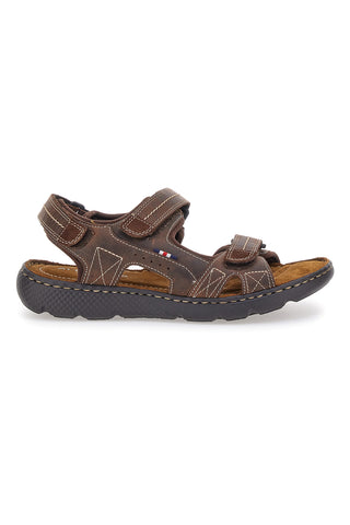 Rjavi sandali z velcro trakovi Altemberg 2134