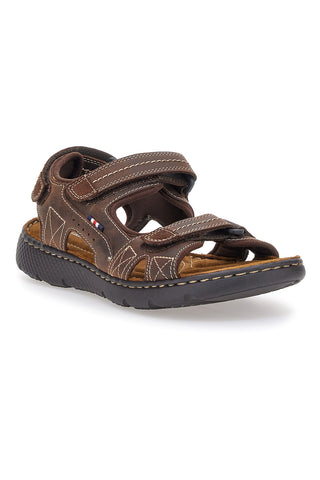 Rjavi sandali z velcro trakovi Altemberg 2134