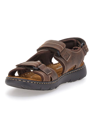 Rjavi sandali z velcro trakovi Altemberg 2134