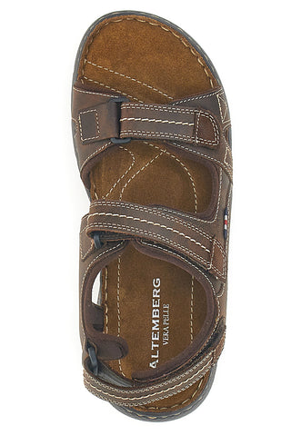 Rjavi sandali z velcro trakovi Altemberg 2134