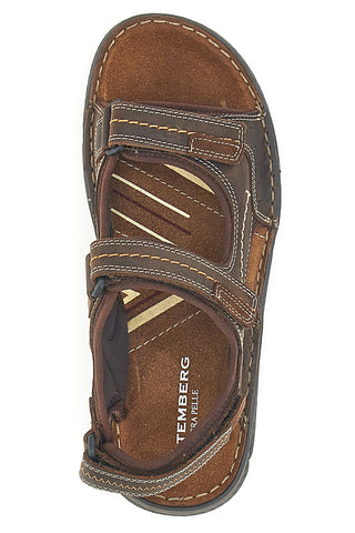 Rjave sandale z velcro trakovi Altemberg 2406