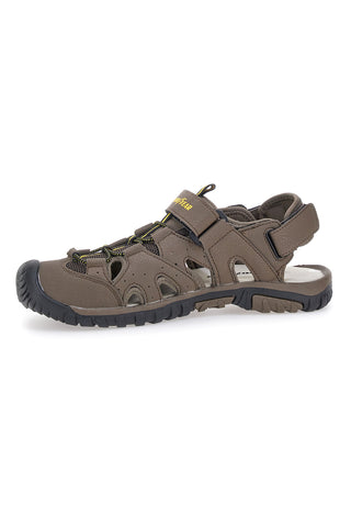 Rjave sandale z delno zaprto konico Goodyear 41037