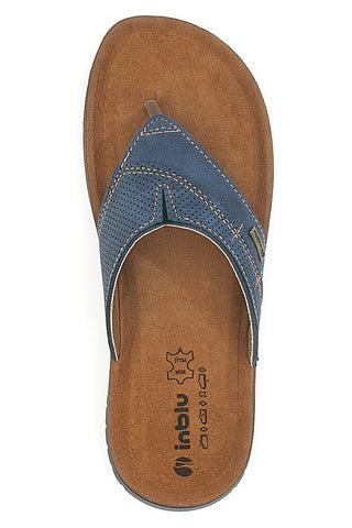 Jeans natikači z usnjenim podplatom Inblu 14 ID