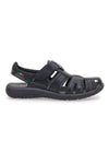 Črni usnjeni sandali Fisherman Marina Militare 1680