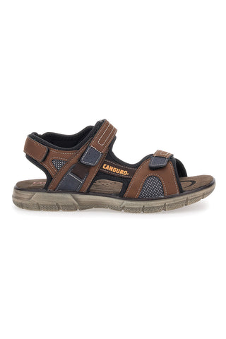 Rjave sandale z velcro trakovi Canguro 1015