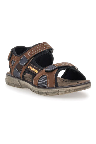 Rjave sandale z velcro trakovi Canguro 1015