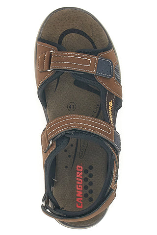 Rjave sandale z velcro trakovi Canguro 1015