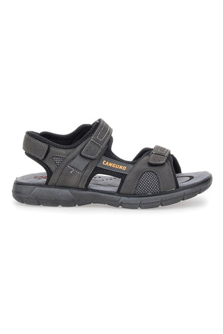 Sivi sandali z velcro zaponkami Canguro 1015