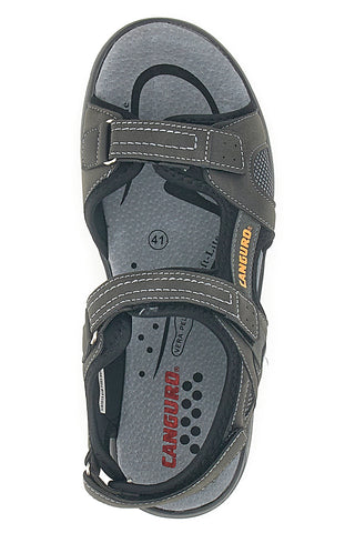 Sivi sandali z velcro zaponkami Canguro 1015