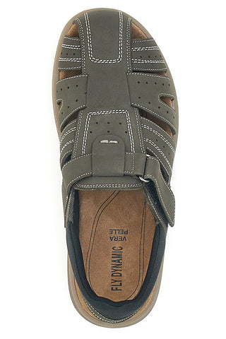 Sandali Fisherman Taupe iz prave usnje Fly Dinamic 29