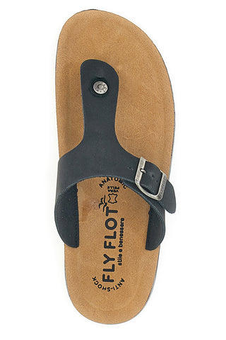 Črne natikače Comfort Made in Italy Fly Flot 782154