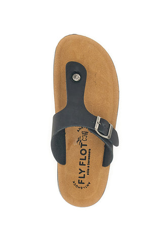 Črne natikače Comfort Made in Italy Fly Flot 782154