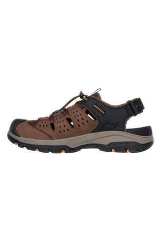 Rjavi sandali z zaprto konico SKECHERS TRESMEN MENARD