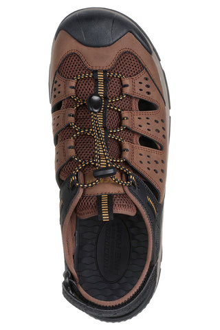 Rjavi sandali z zaprto konico SKECHERS TRESMEN MENARD