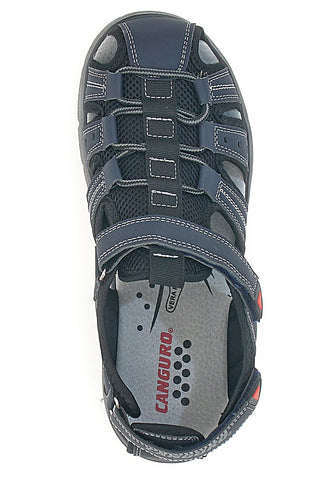 Modre sandale z zaprto konico in velcro trakom CANGURO CA1013