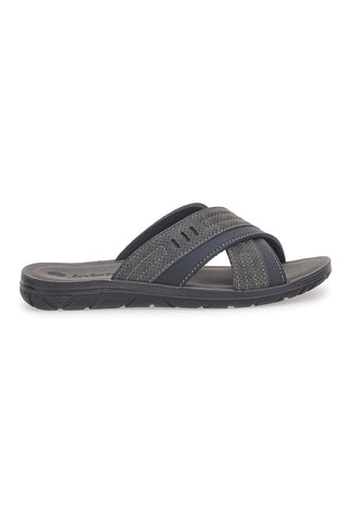 Sandali antracite con fasce incrociate e sottopiede comfort INBLU 03 VT