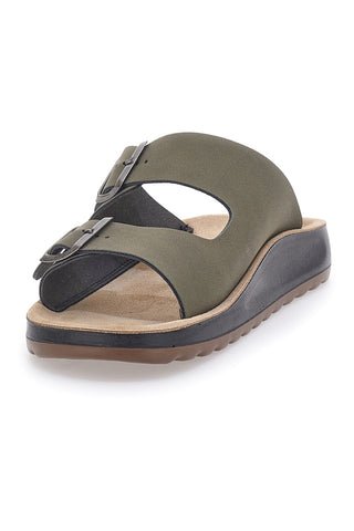 Kaki sandali z dvojno zaponko Fly Flot 781714C