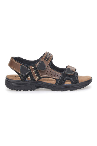 Rjave športne sandale z vezalkami Superga S86U545