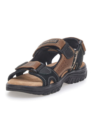 Rjave športne sandale z vezalkami Superga S86U545