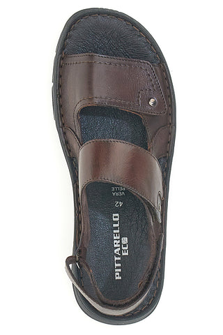 Rjave sandale z zapenjanjem na velcro Pittarello Eco 7163