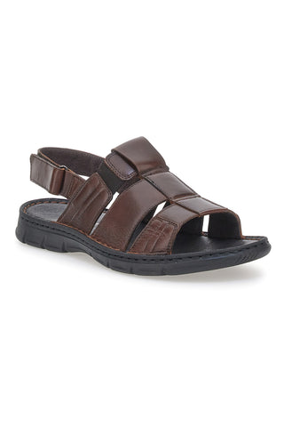 Rjave polodprte sandale za moške Pittarello Eco 7985