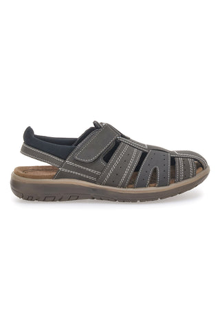 Sivi zaprti sandali z velcro trakom Fly Dynamic FD29