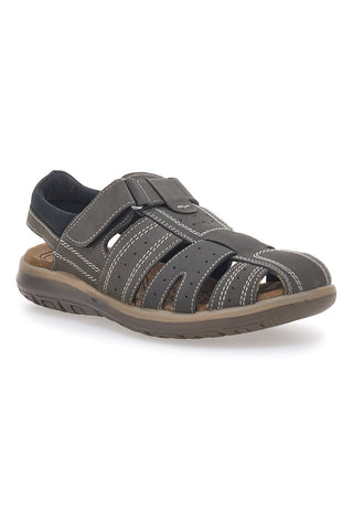 Sivi zaprti sandali z velcro trakom Fly Dynamic FD29