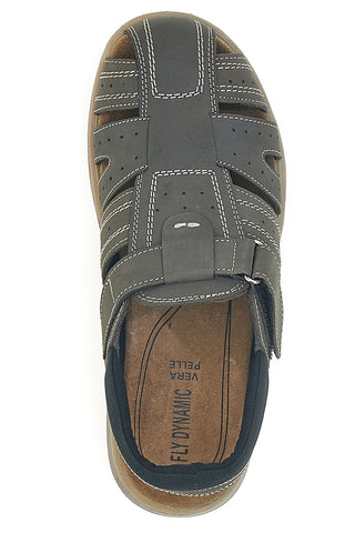 Sivi zaprti sandali z velcro trakom Fly Dynamic FD29