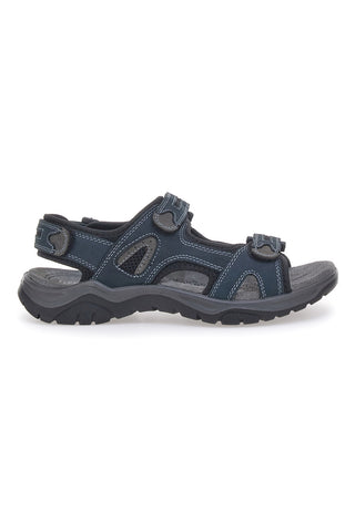 Modri sandali iz prave usnje z nastavljivim velcro trakom FLY DINAMIC FD07