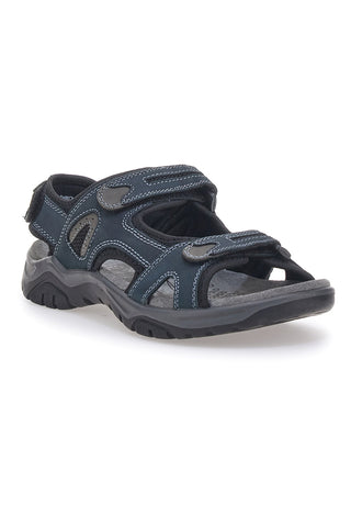Modri sandali iz prave usnje z nastavljivim velcro trakom FLY DINAMIC FD07