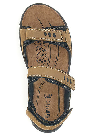Rjave športne sandale z zapenjanjem Fly Dynamic FD10