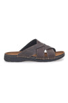Ciabatte marroni con fasce incrociate comfort Jerpoint 609PSSK