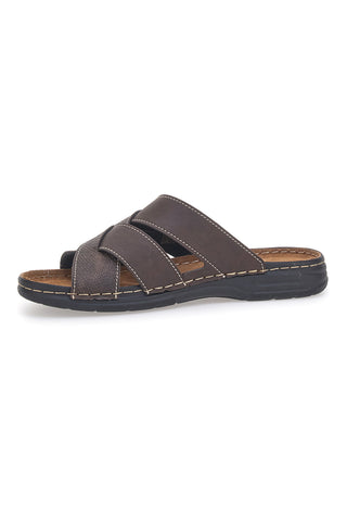 Ciabatte marroni con fasce incrociate comfort Jerpoint 609PSSK