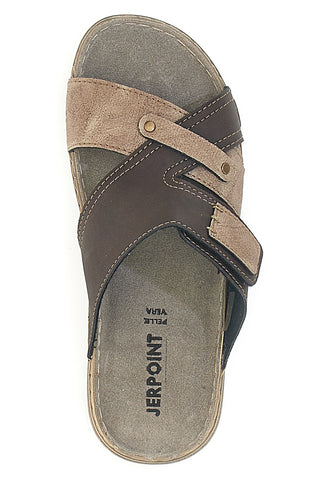Rjave natikače s prekrižanimi trakovi JERPOINT 8013PSSK