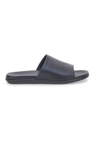 Črne usnjene copate Made in Italy JERPOINT 8113