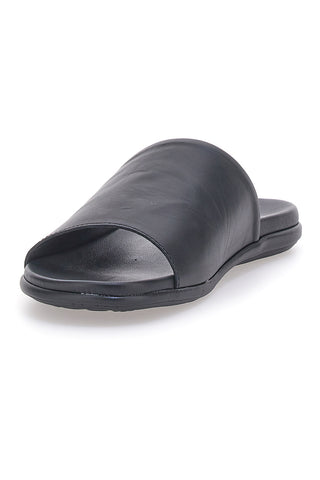 Črne usnjene copate Made in Italy JERPOINT 8113