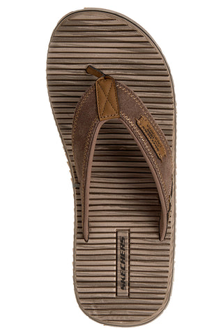 Rjave japonke s trakom iz blaga Skechers Quill Sea Side