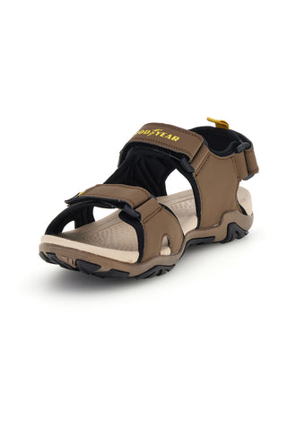 Rjavi sandali z nastavljivim zapenjanjem Goodyear GY31048