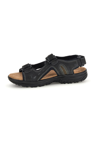 Superga črni usnjeni sandali S86U292