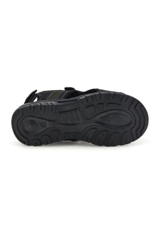 Superga črni usnjeni sandali S86U292